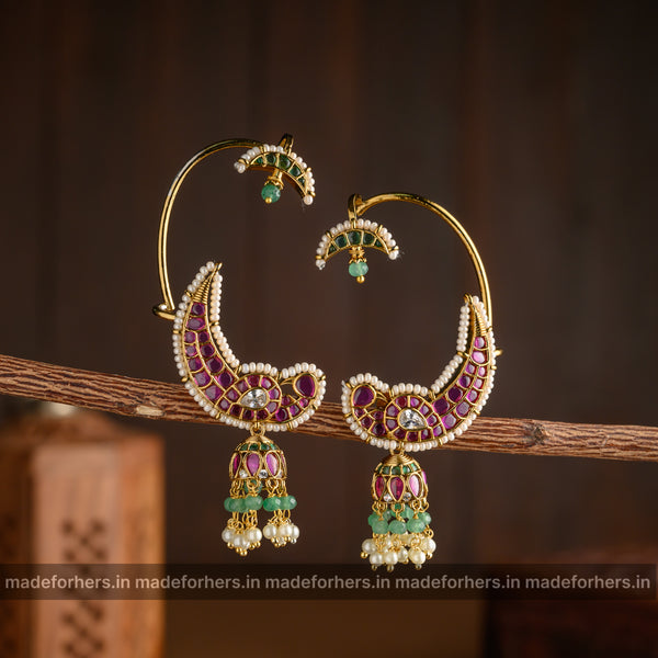 Peacock earcuff