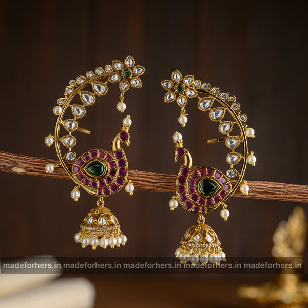 Peacock earcuff
