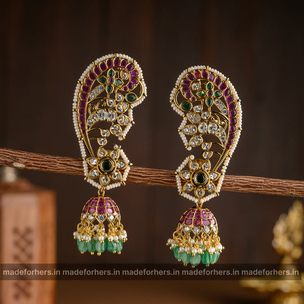 Peacock earcuff