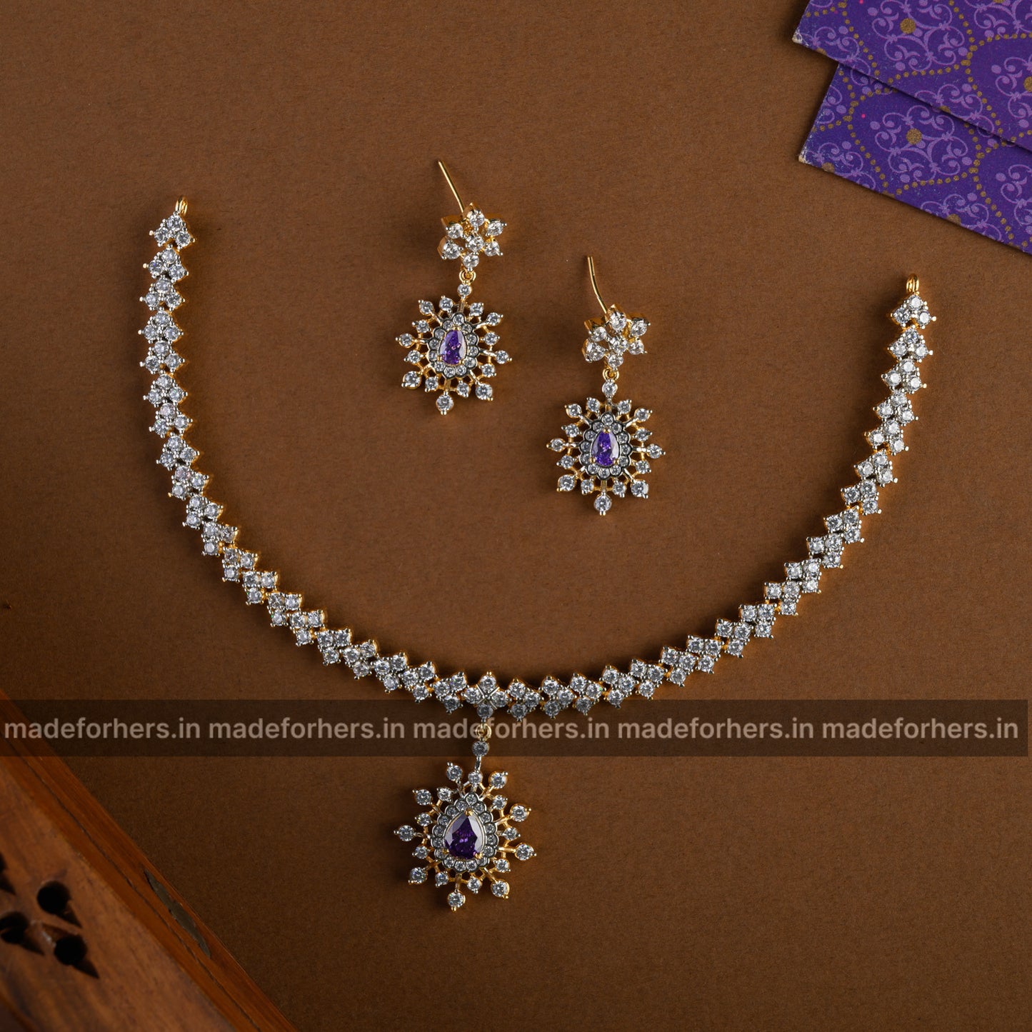Rosaline Neckpiece - purple