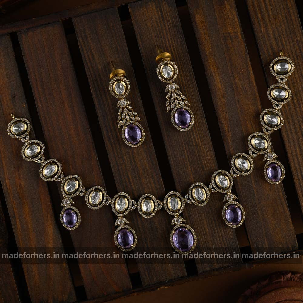 Porple drop  neckpiece