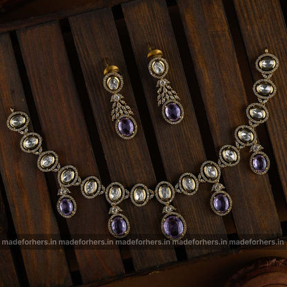 Porple drop  neckpiece