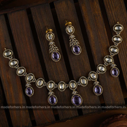Porple drop  neckpiece