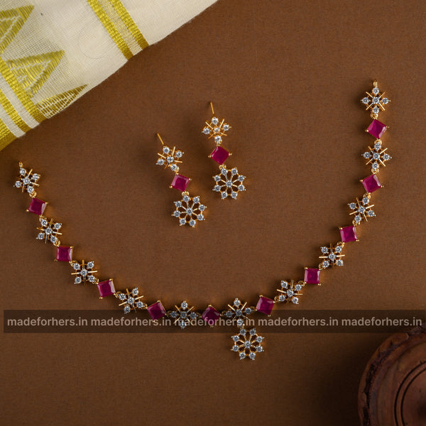 Claudia neckpiece - ruby