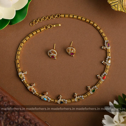 Peacock hasli neckpiece