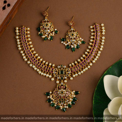 Surabhi-Kempu choker Neckpiece