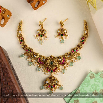 Vimalam jadau kundan neckpiece