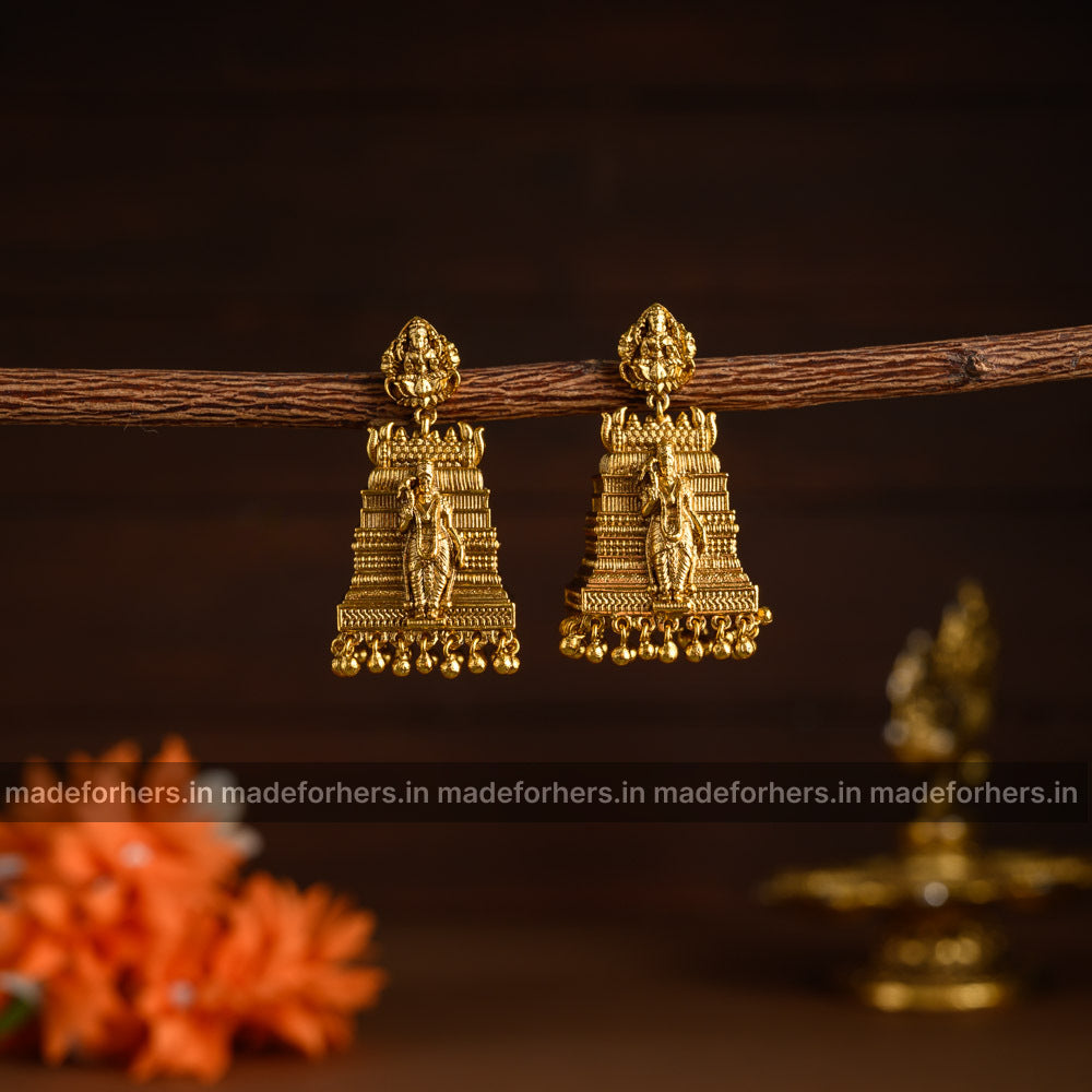 Aandal Gopuram Jhumka