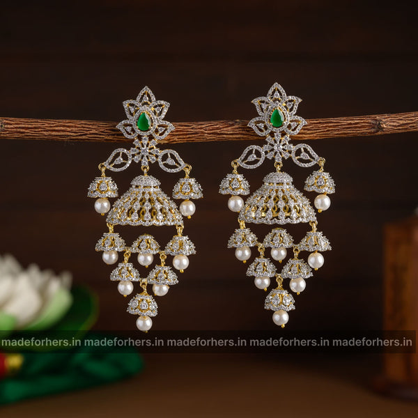 Bridal Diamond Inspired Jhumka