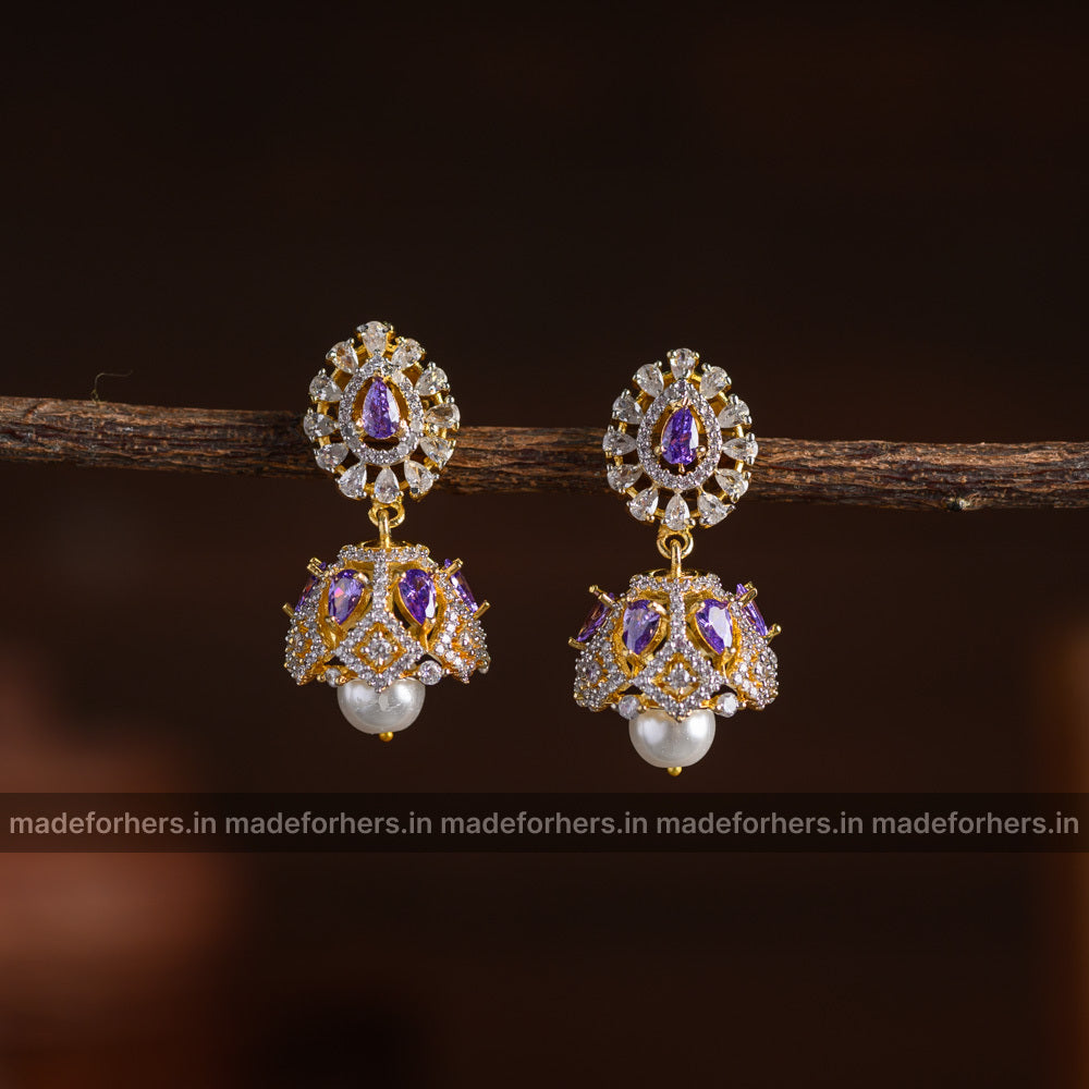 Diamond replica jhumki