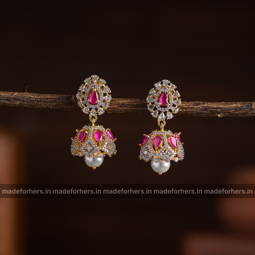 Diamond replica jhumki