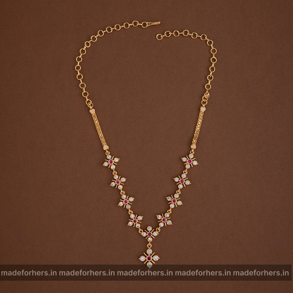 Micro gold plating Dharani floral neckpiece