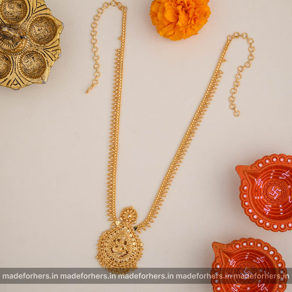 Micro gold plating lakshmi haaram