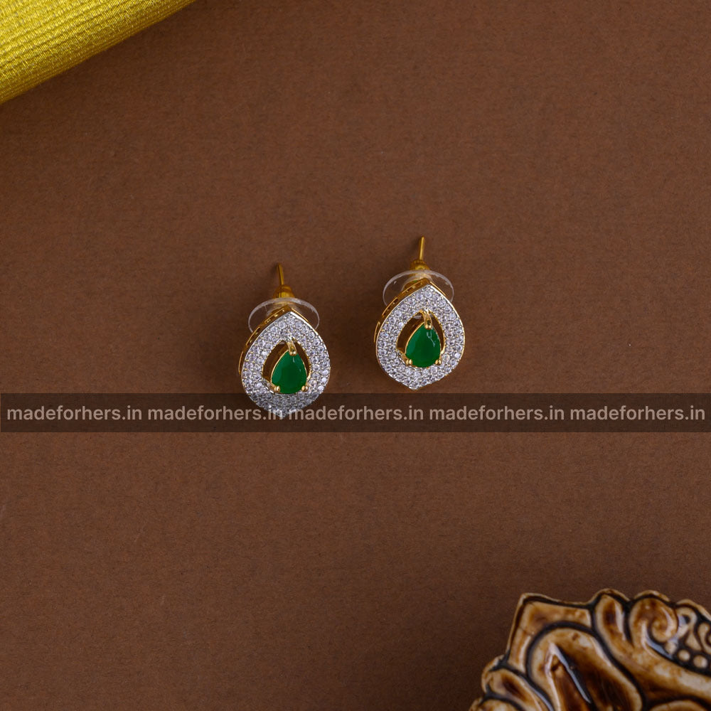 Diamond inspired Neckpiece - Green