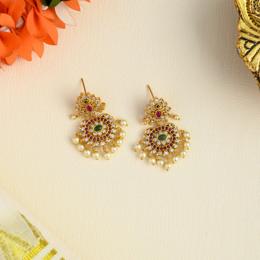 lakshmi coin floral neckpiece