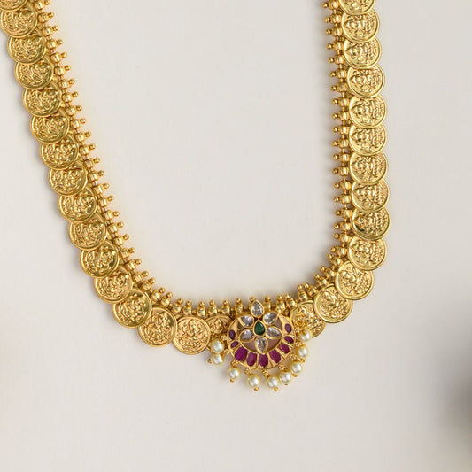 Lakshmi coin floral haaram -Jo