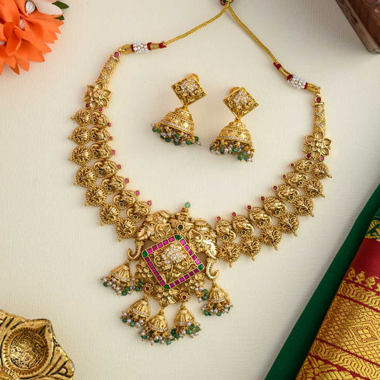 Hathi Neckpiece with Earring