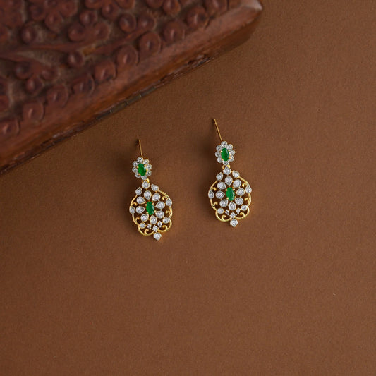 Peacock Snow Emerald Neckpiece