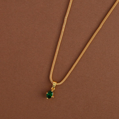 Gold inspired chain  - green