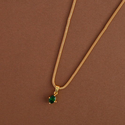 Gold inspired chain  - green