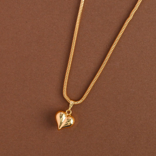 Gold inspired chain  - Heart dollar neckpiece