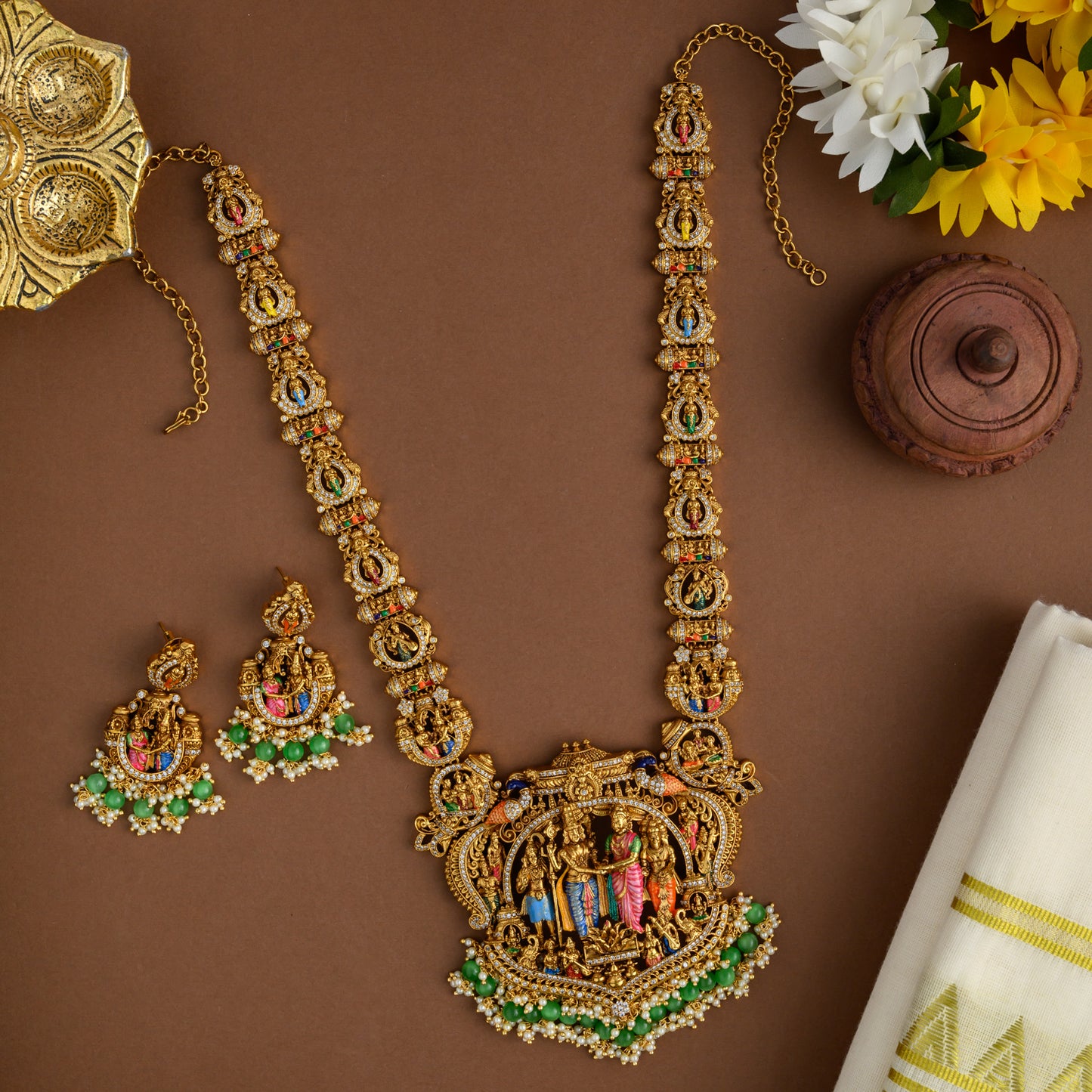 Srinivasar Thirukkalyanam - hand painted  real gold inspired