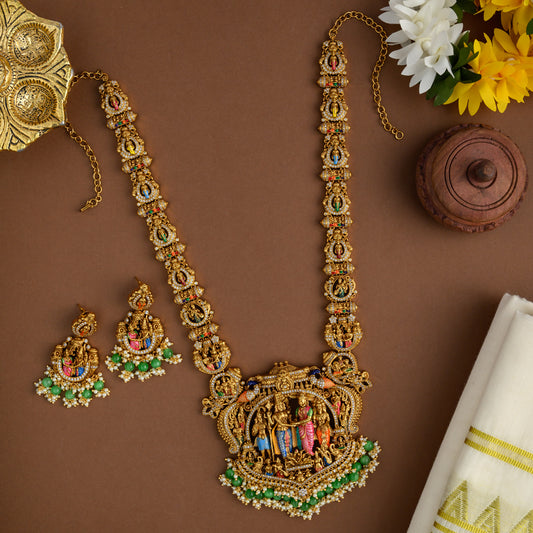 Srinivasar Thirukkalyanam - hand painted  real gold inspired