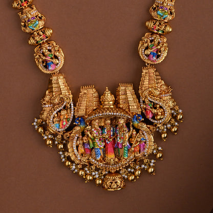 Hand painted temple designer Haaram