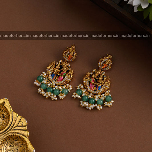 Srinivasar Thirukkalyanam choker - hand painted real gold inspired