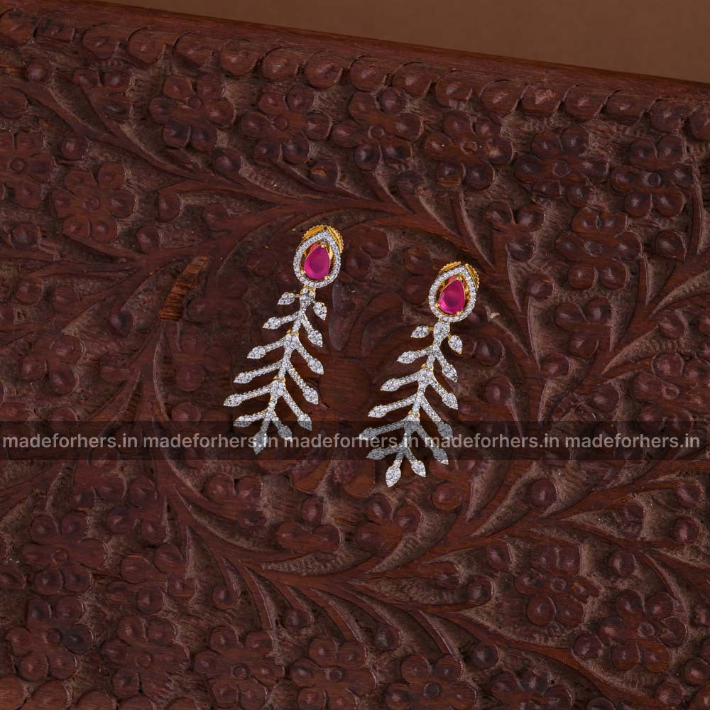 Sinamika diamond inspired neckpiece set - RUBY