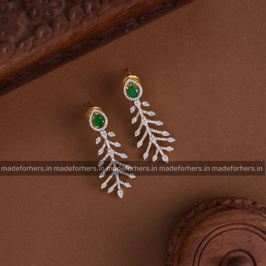 Sinamika diamond inspired neckpiece set - green
