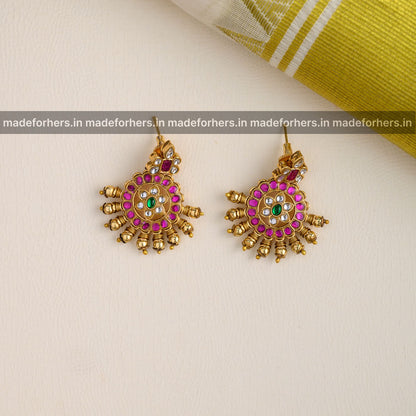 Jadau bottu maala bridal neckpiece set