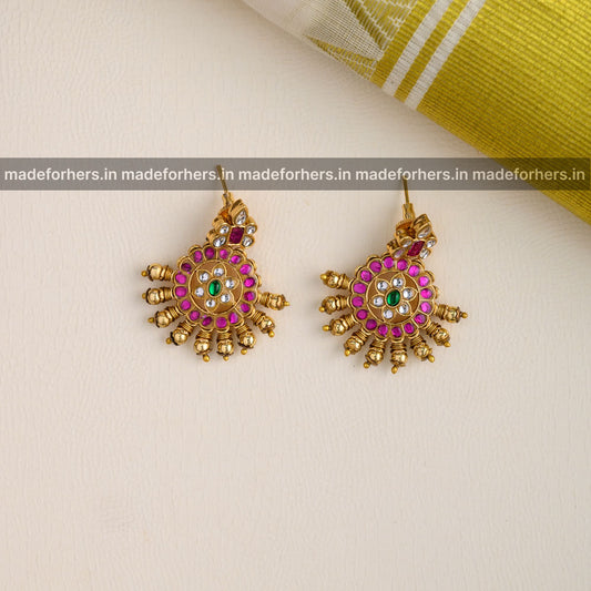 Jadau bottu maala bridal neckpiece set