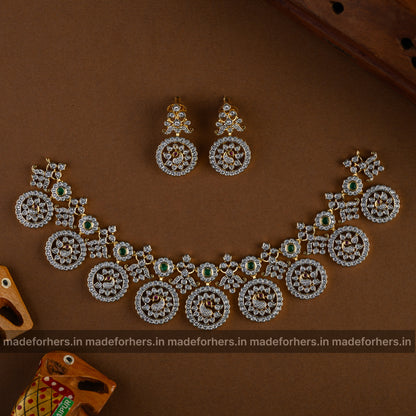 Peacock Bottu mala Neckpiece