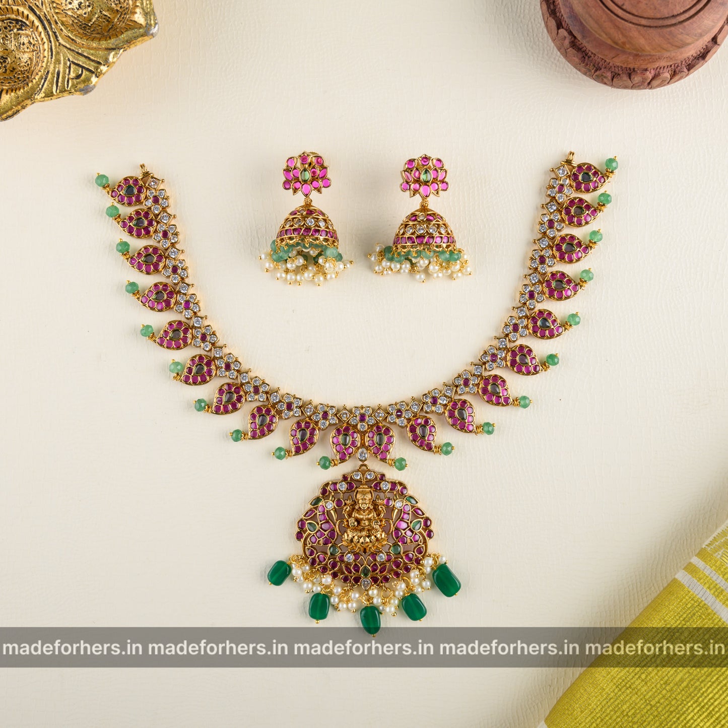 Nagasi Temple Neckpiece-Pendant Removable