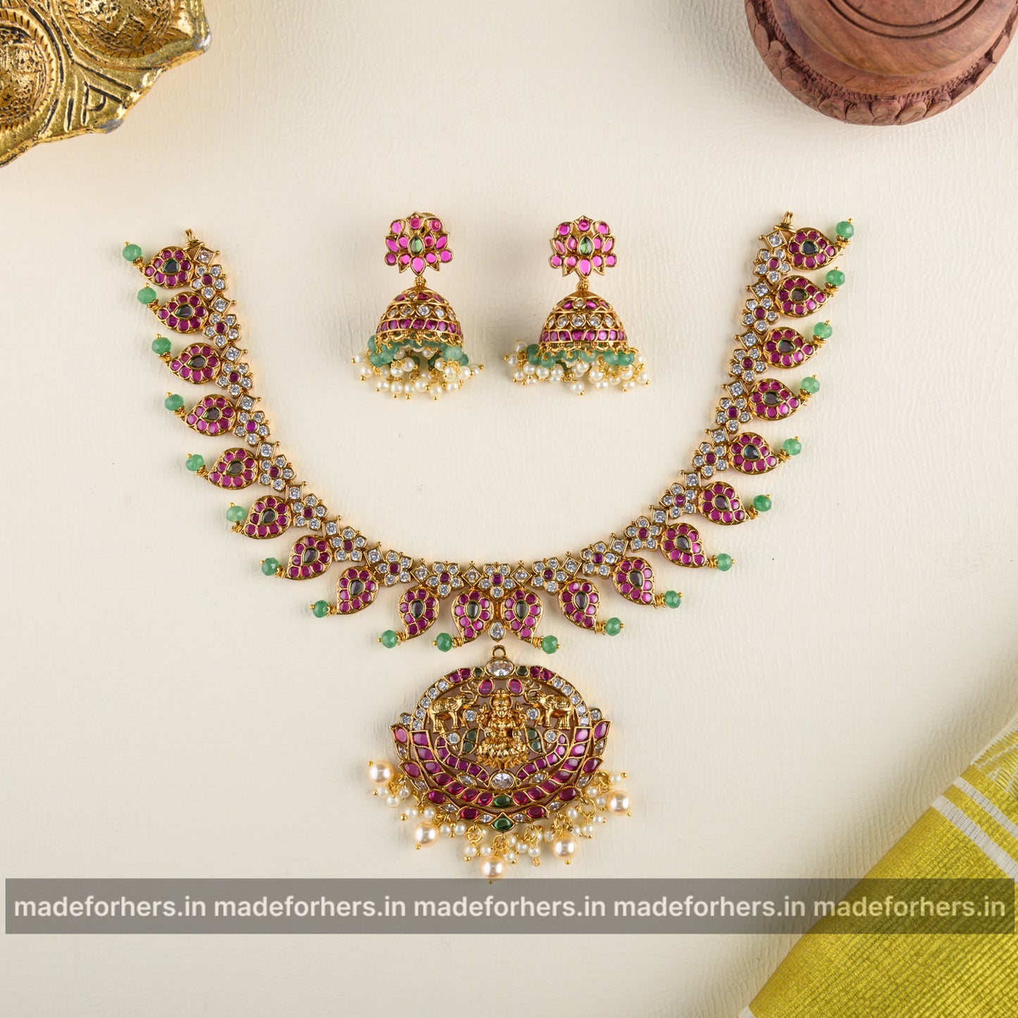 Nagasi Temple Neckpiece-Pendant Removable