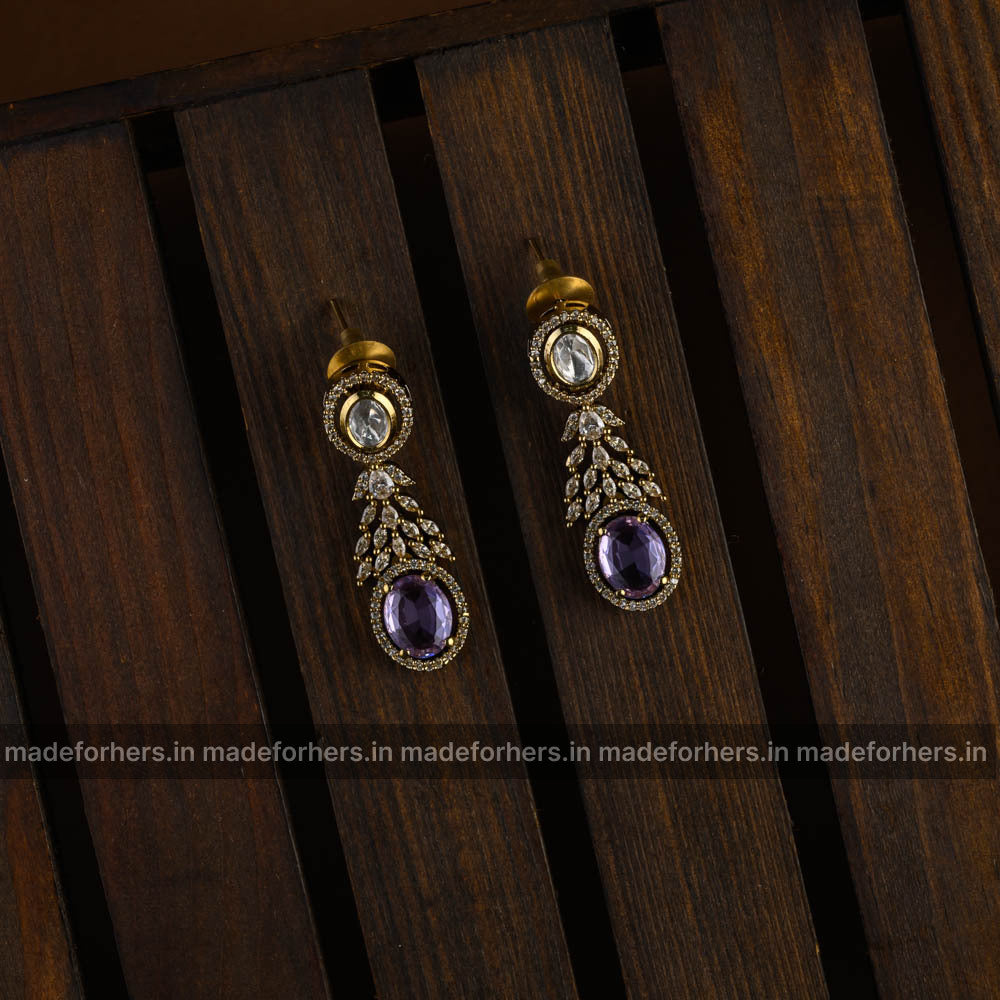 Porple drop  neckpiece