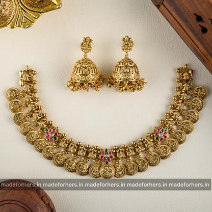 Porkodi Jadau Lakshmi coin Neckpiece