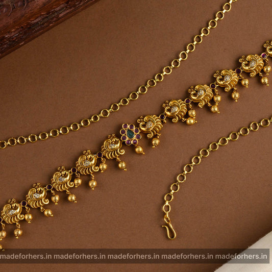 3 peacock hipchain