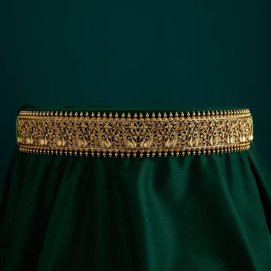 Real gold inspired bridal hipbelt -Thangam