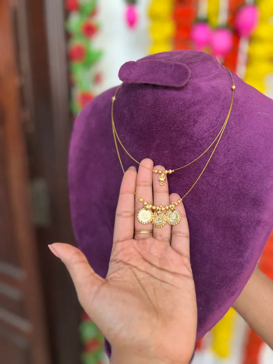 Dual layered invisible neckpiece [ coin ]- Gla