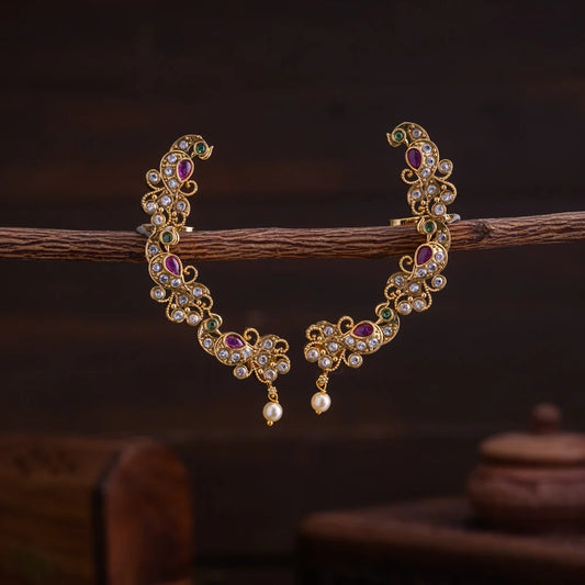 Peacock earcuff