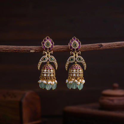 Peacock jhumkas- Thaanya