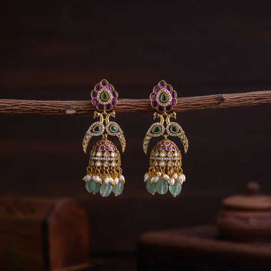 Peacock jhumkas- Thaanya