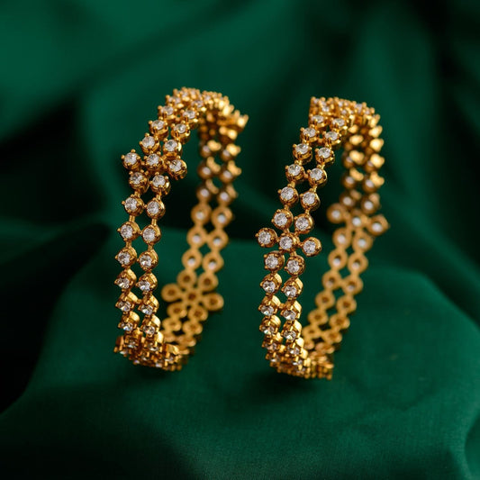 diamond replica bangles -vairam