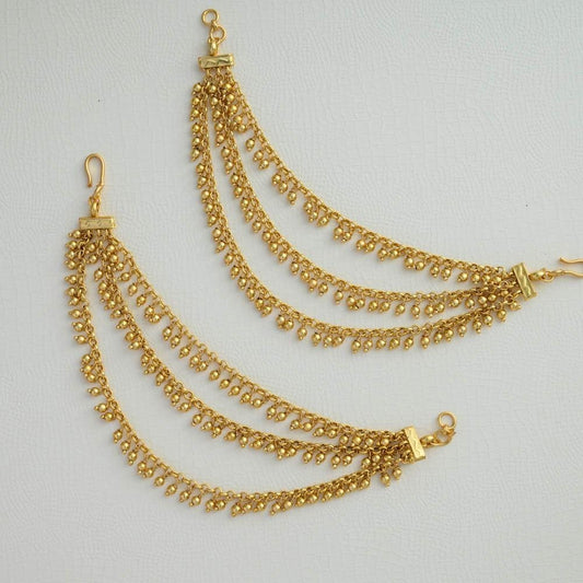 gold ball earchain - Rash