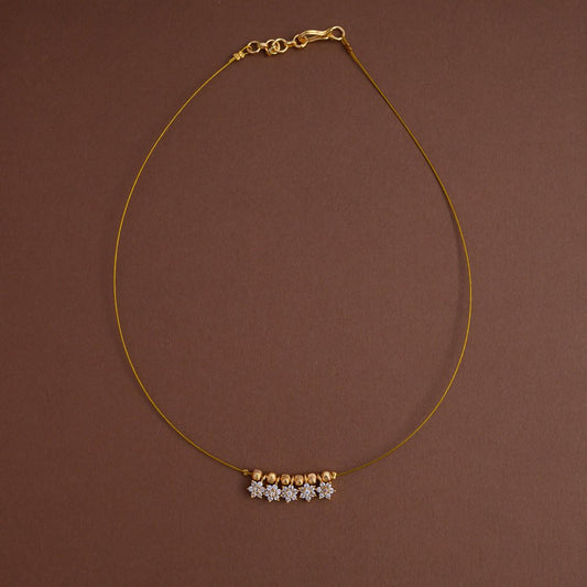 Invisible neckpiece - ( 5nakshatra ) - Elegant on a budget- Gla