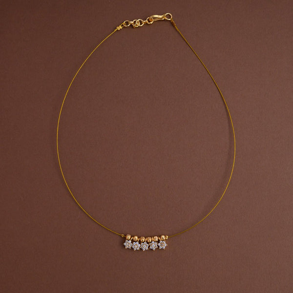 Invisible neckpiece - ( 5nakshatra ) - Elegant on a budget- Gla