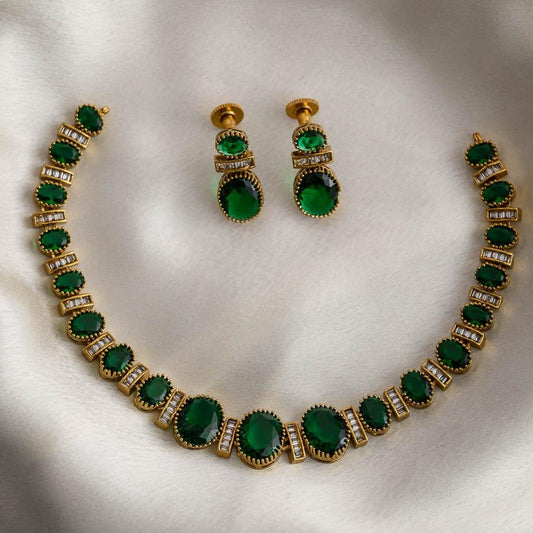 Natalia diamond replica neckpiece set -sephoria