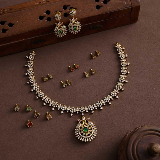 sindhu interchangeables neckpiece set- cele
